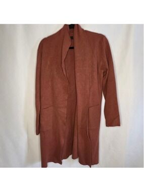 Papillon Rust Open Front Cardigan Sweater Small